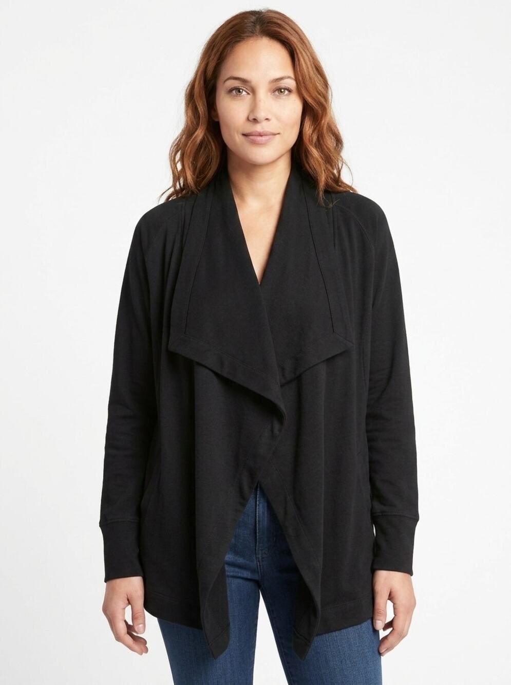 Banana Republic Charcoal Gray Knit Lightweight Stretch Sweater Women Size M